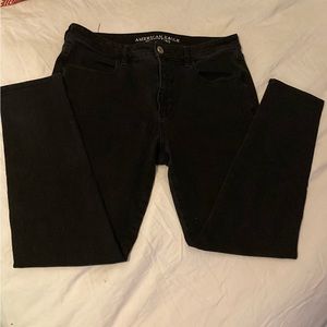 American Eagle black high rise jeggings